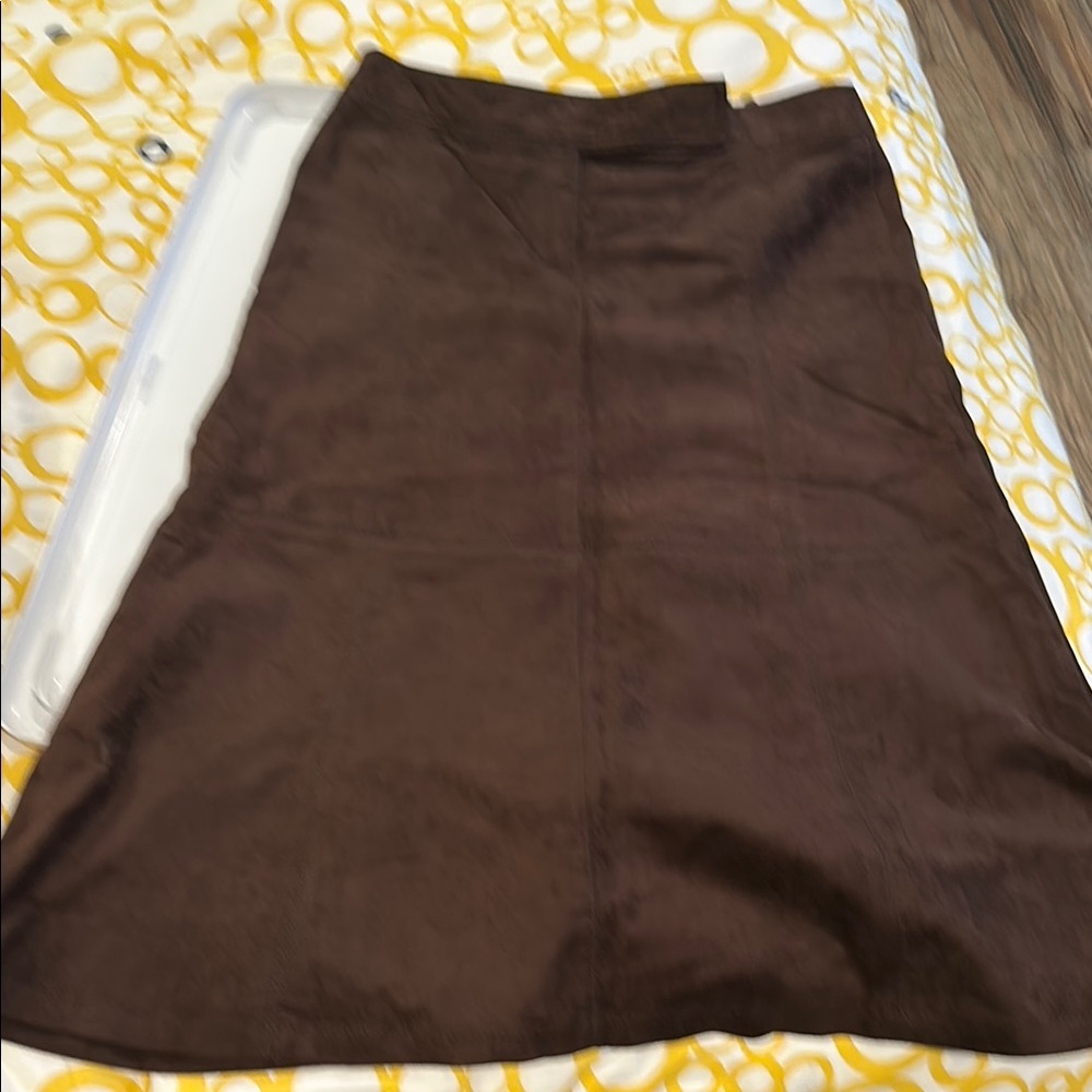 Liz Claiborne Brown A-Line Midi Skirt for Work